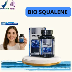 BIO SQUALENE Softgel Ekstrak FISH OIL Ikan Hiu Omega 3 Fish Oil 100% Original Halal MUI - 1 Botol
