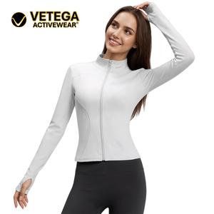 Chamarra deportiva para mujer de ajuste entallado, top deportivo blazers gym de manga larga con capucha y orificios para los pulgares, tejido cómodo y transpirable, ideal para uso diario, interior y exterior en diferentes escenarios.