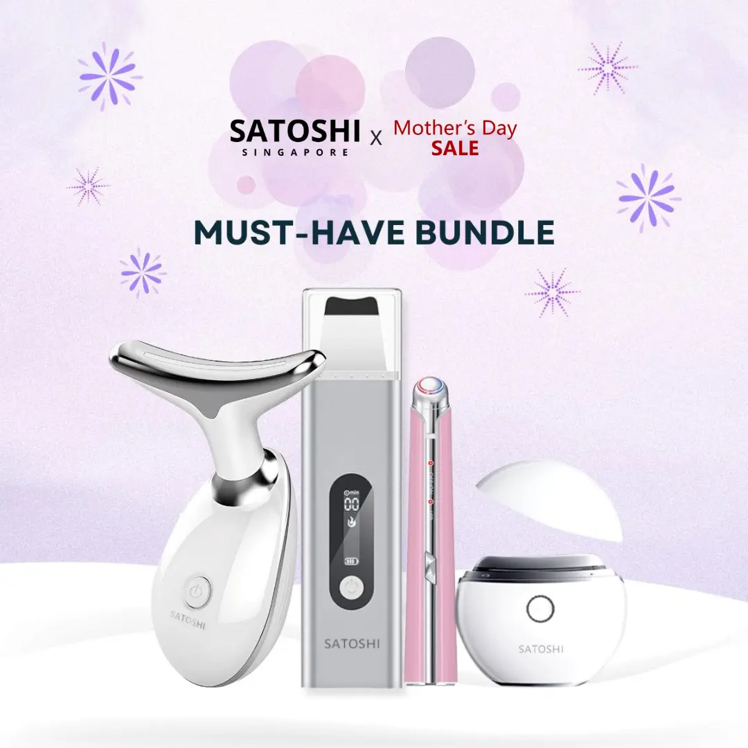 Must Have Bundle: Satoshi Electric Guasha Device + Ultrasonic Skin Scrubber + Skin Rejuvenate Device + eye pen