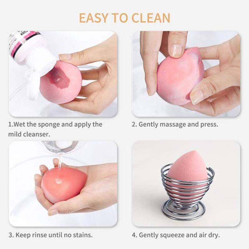 Product Introduction of 4Pcs Beauty Egg Box Makeup Sponge Set Dry Wet Dual-use Makeup Sponge Powder Puff Liquid Foundation Women Face Cosmetic Tools 19