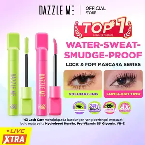 Lock & Pop! DAZZLE ME Duo Mascara Series VoluMAX-ing & LongLASH-ting Waterproof Lasting 7g Maskara Eyelash Black