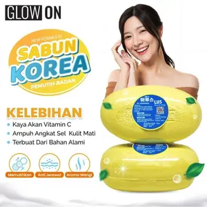 GLOW ON Sabun LUS Original Korea Kaya Vitamin C Anti Jerawat Aroma Wangi Kulit Bersih Segar