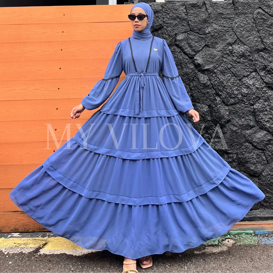 MY VILOVA - ( FREE HIJAB ) SAVANA DRESS CERUTTY BABYDOLL FULL FURING BAJU LEBARAN 2025 BUSANA MUSLIM WANITA MEWAH GAMIS CERUTTY POLOS SIMPLE DRESS KONDANGAN