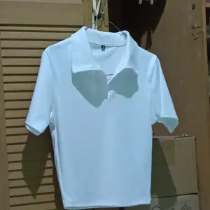 Glamstudio - Elia Crop Top Polo Lengan Pendek T-Shirt  Kerah Polo ( CT 008 STANDAR )