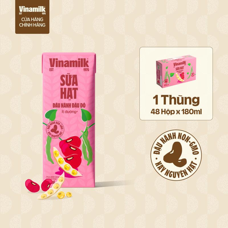 Thùng 48 hộp 180ml Sữa đậu nành Super Nut Vinamilk hạt đậu đỏ sữa  9 loại hạt