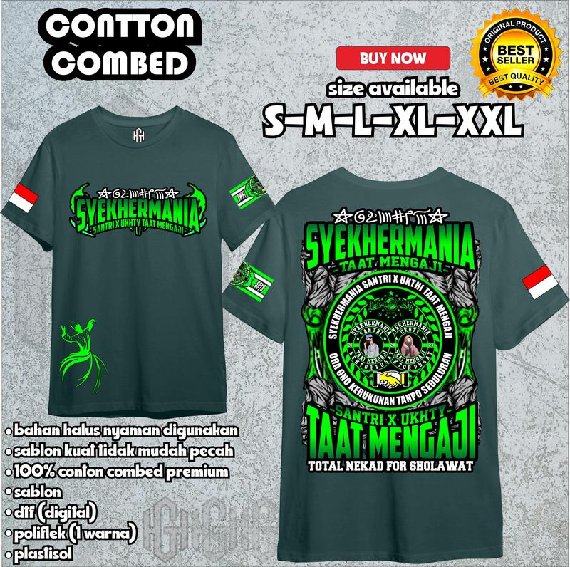 kaos anak SYEKHERMANIA edisi santri taat special edition prmium high quality best seller 4