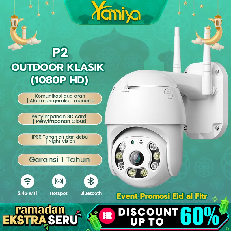 [Cuci Gudang Jual rugi]Yamiya CCTV Wifi Outdoor 8MP IP Kamera Waterproof IP67 Kamera CCTV Pengintai IP Camera CCTV WiFi HP Smart home Wireless Adaptor Ponsel cctv  pantaulewa thp