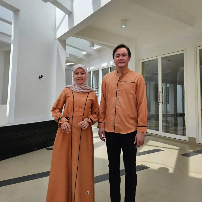 Gamis dan Koko Mouzalina premium Dress muslim Fashion muslim Dress pesta dan kondangan  kain katun madinah HQ by NANAKO 1
