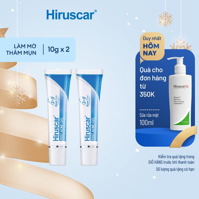   Date T9 26  Bộ 2 gel chăm sóc sẹo mụn và mụn thâm Hiruscar Post Acne 10g 