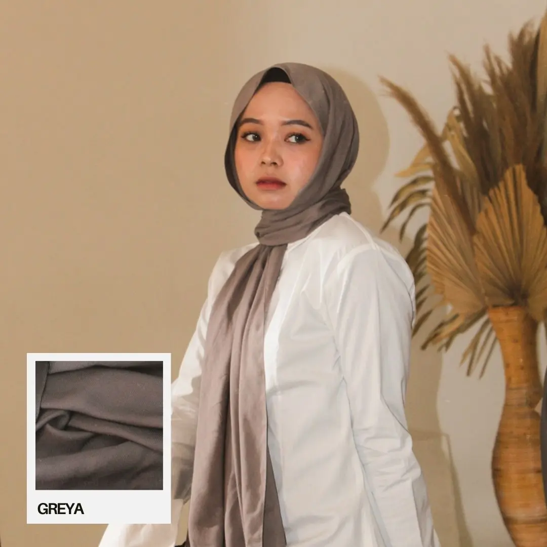 PASHMINA - RAYON VISCOSE PREMIUM CHARCOAL (GREYA)