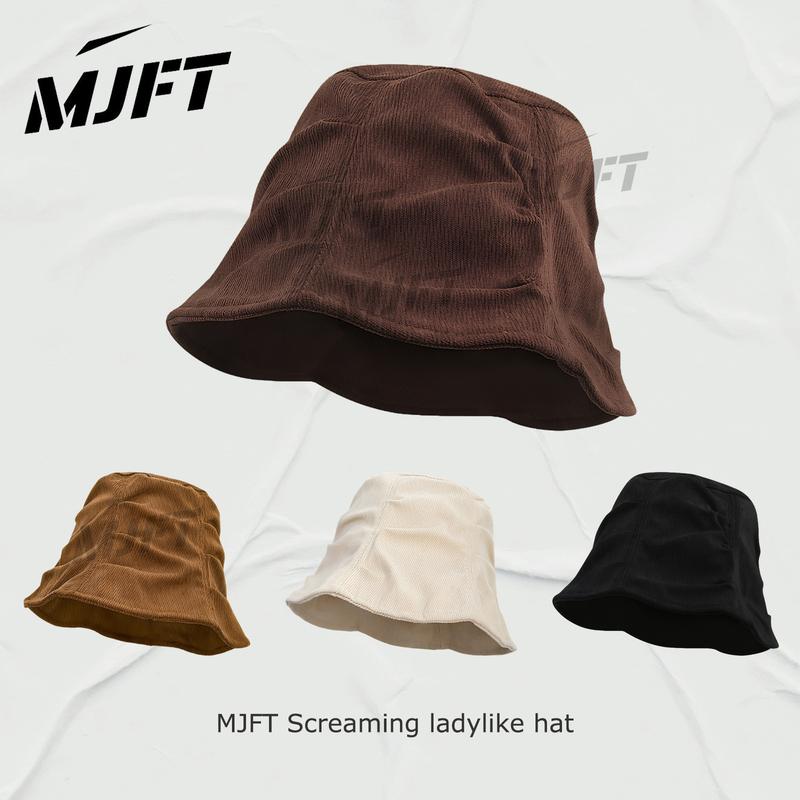  Mũ bucket nhung tăm cao cấp MJFT,chốngphong cách Hàn Quốc,Nón rộng vành chống nắng nữ,mềm mại ấm áp,Dễ phối với trang phục mùa xuân và mùa thu 