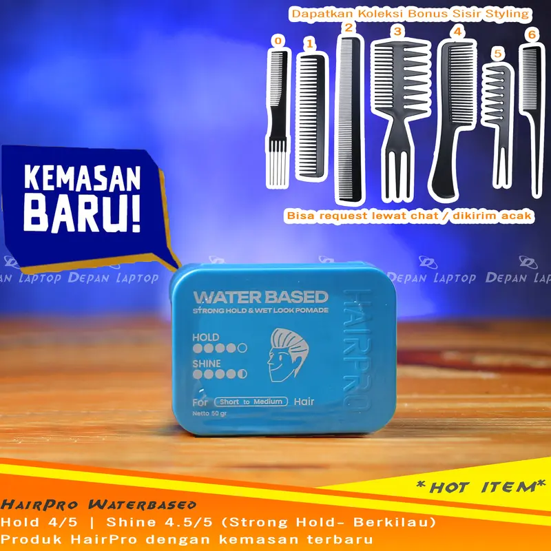 ORIGINAL Hairnerds Professional WaterBased pomade rambut berkilau asli 0