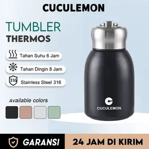 CucuLemon Tumbler Stainless Steel Termos Mini Portable 300ML tahan panas dingin Botol minum