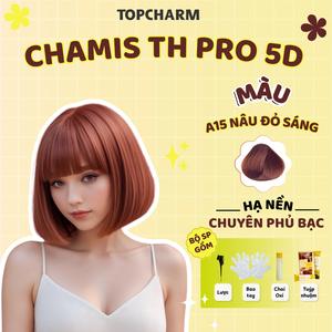 Kem nhuộm tóc Nâu Đỏ Rạng Rỡ A15 Quyến Rũ Chamis TH Pro Kem Nhuộm Tóc 5D Màu Không Cần Tẩy Dưỡng Tóc Nữ Chuẩn Salon Găng Tay Oxy