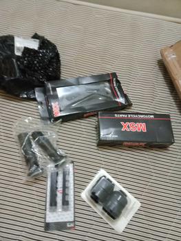 Product Review of Paket 5 Item variasi motor proguard sabit karbon + spion v2 tomok + handgrip domino + karet handle rem + jalu as roda Universal beat mio fino jupiter supra cbr150r nma pcx adv from M**🔴 1