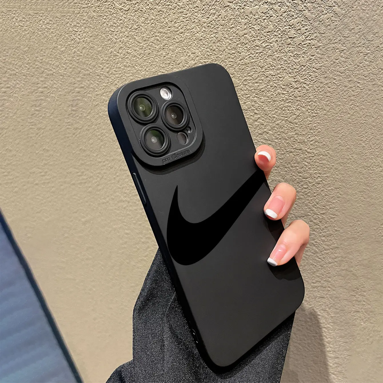Ốp Móc, Thiết Kế Đơn Giản, Màu Đen, Tương Thích Với iPhone 14, 15plus, 11, 13, 7, 6, 7plus, 12, 15promax, 14pro, xsmax, Được Làm Bằng Chất Liệu TPU, Ốp Mềm Bảo Vệ Chống Sốc Phụ Kiện Case