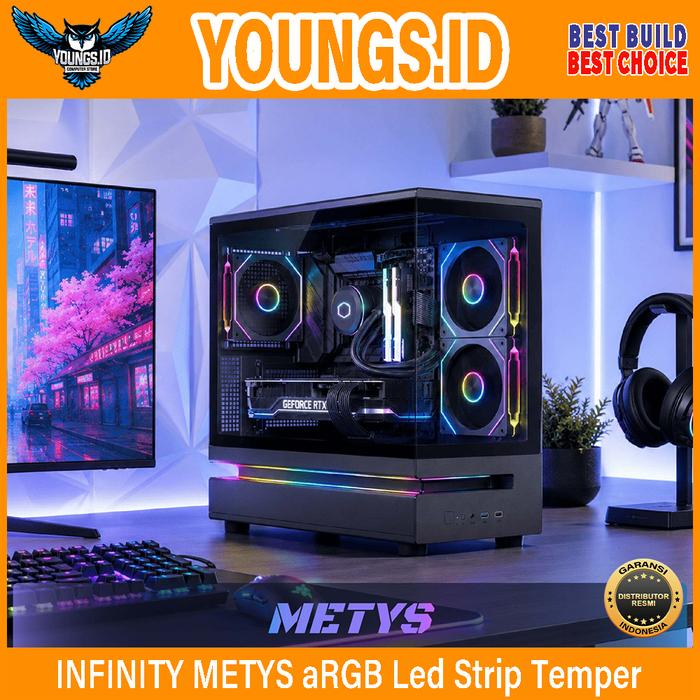 Promo INFINITY METYS aRGB Led Strip Temper Glass mATX Gaming Case Cicil ...