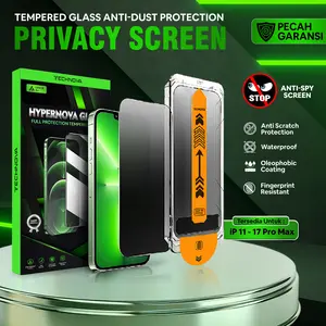 Technova Tempered Glass Privacy for iPhone 11 12 13 14 15 16 17 PRO MAX Full Cover Anti-Dust Anti SPY