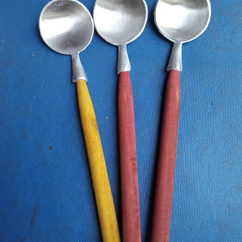 Cetakan Bakwan Aluminium Cor Anti Lengket Kayu 7cm x 35cm - Alat Dapur 2