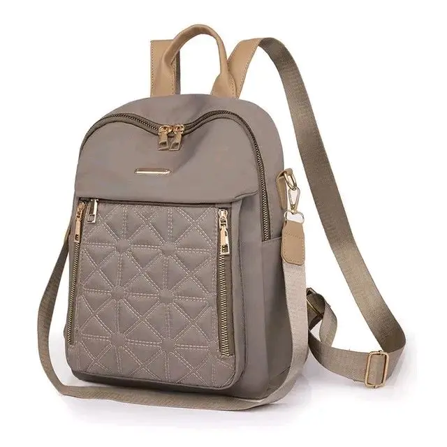 Tas Ransel Sekolah Wanita Anti Air Bahan Nilon Korea Setyle - Selempang Backpack gendong 1