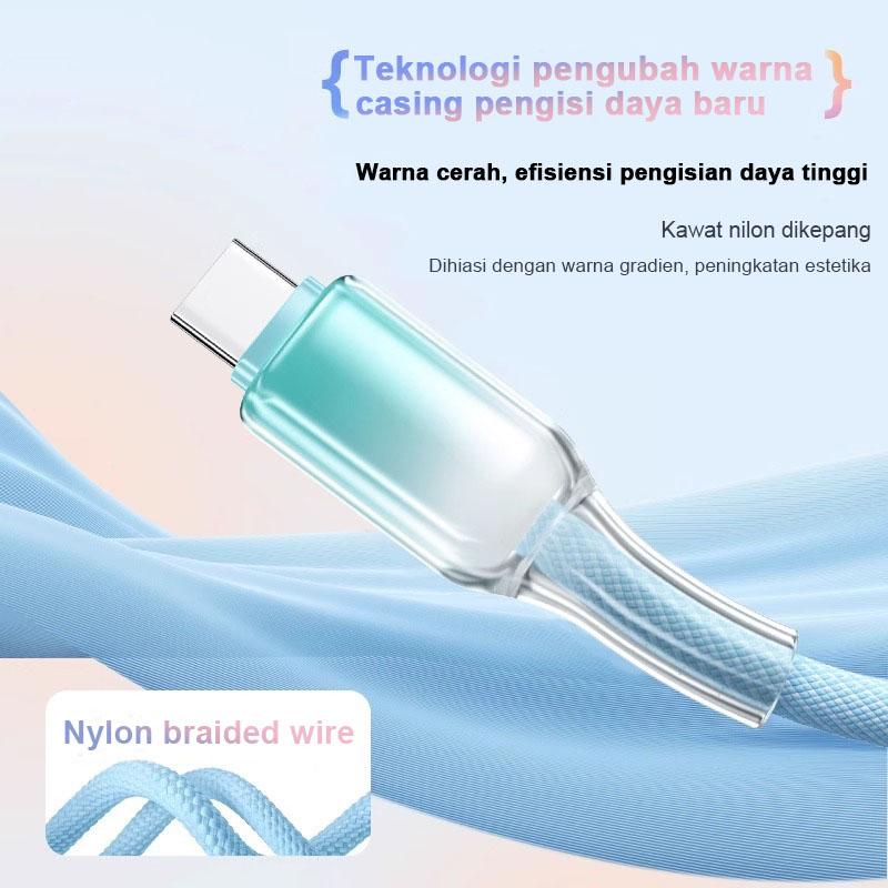 Fast Charging 45W Adapt Kabel Data Type C ke Type C 1 meter. Warna Hitam & Putih. Kompatibel dengan A72 A73 A52 A32 W20 A16 A33 S9 A80 A25 A34 S25 S24 Ultra Plus S22 S23.