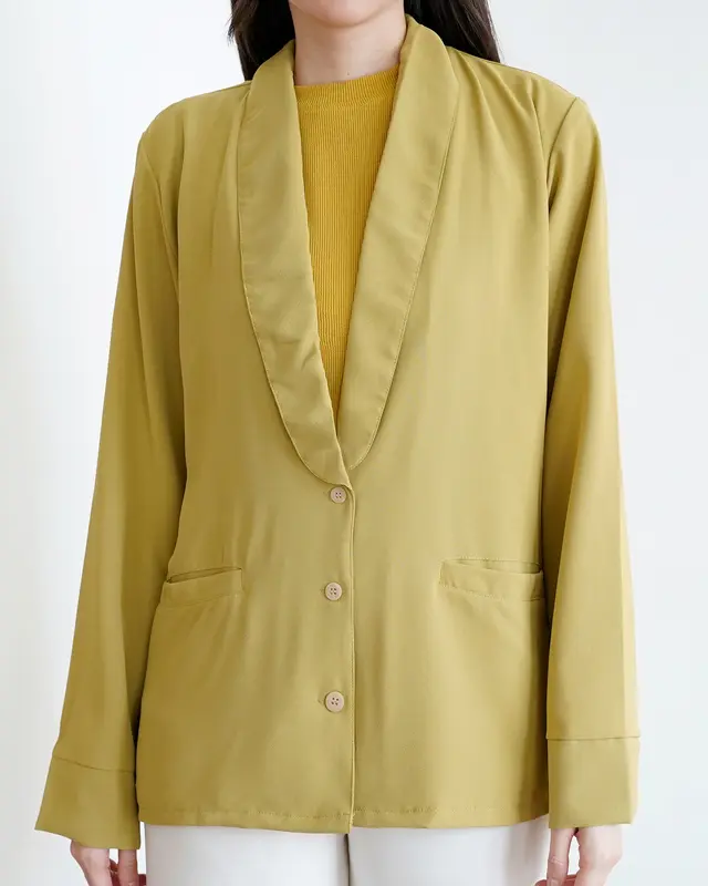 JENNA Blazer Outer x MSD-Blazer outer hijab katun linen flowy korean Style kerja casual Nyaman Santai Tangan Panjang Wanita 7
