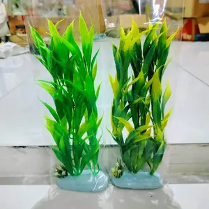 Hiasan aqurium ilalang sulur tinggi 23cm