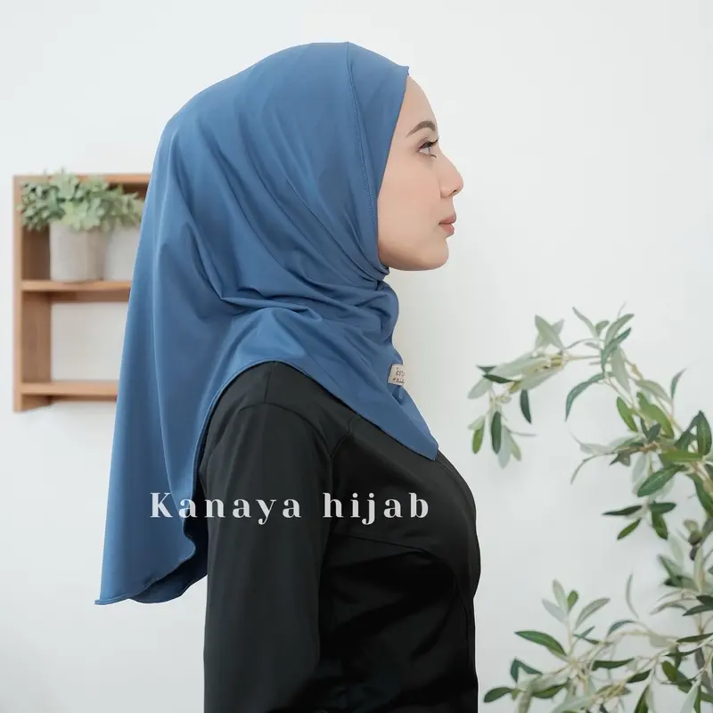 kanaya hijab instan bergo running non pet antem daily Sport Polos 1