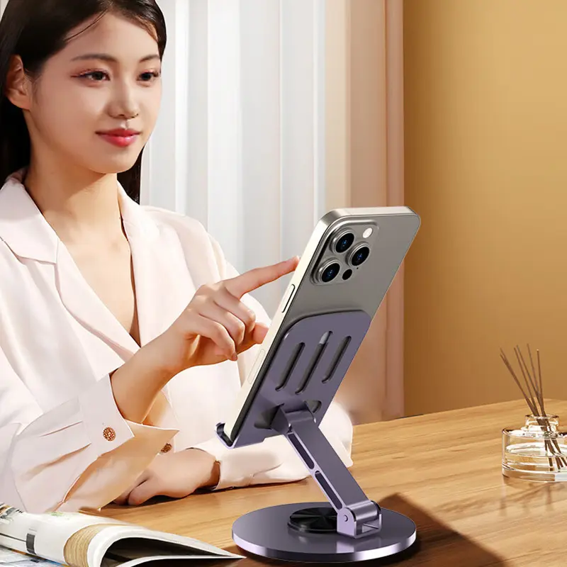Full Metal Holder Phone Stand Holder 360° Rotatable Foldable Tablet Holder Stand 1