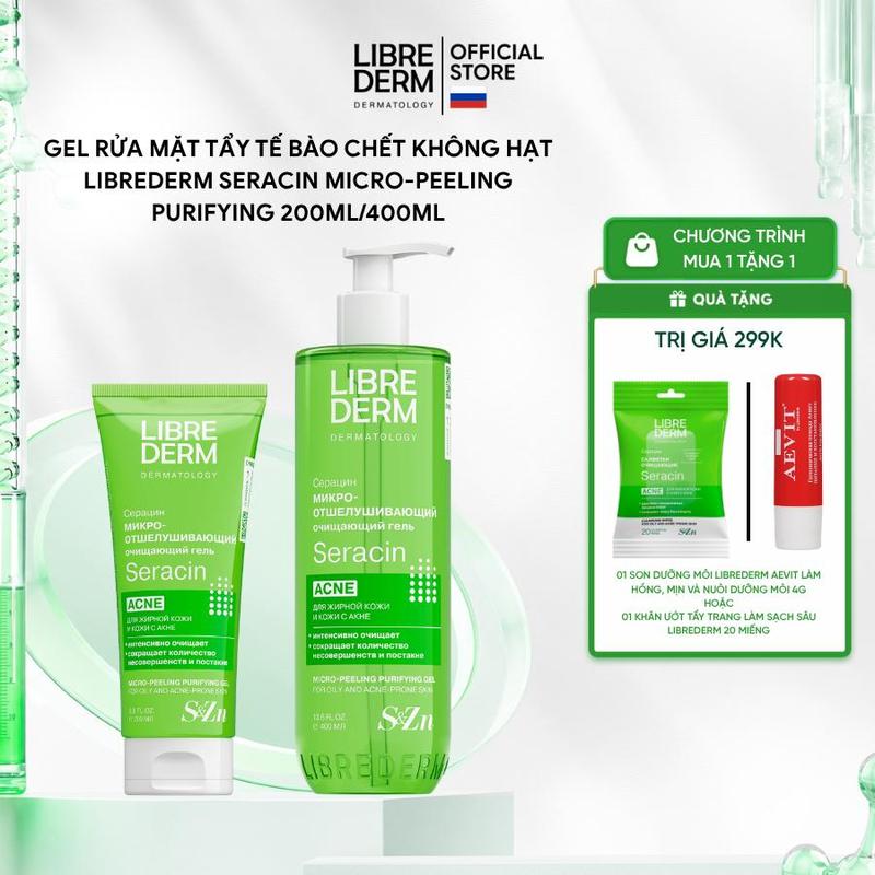 Gel rửa mặt tẩy tế bào chết không hạt Librederm Seracin Micro-Peeling Purifying…