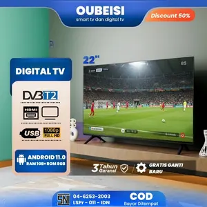 OUBEISI TV Digital 22 Inch LED FHD 1280x1024 HDMI USB Garansi 1 Tahun & 3 Tahun Penggantian Satu Tahun