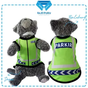 Baju Kucing Lucu Murah Seragam Rompi Parkir Hijau Ukuran XS S M L XL XXL 3XL 4XL