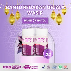 PROMO BUNDLING 2 Botol Isi 24 Kapsul - Ambesir - Herbal Bantu Redakan Gejala Wasir Ambeien