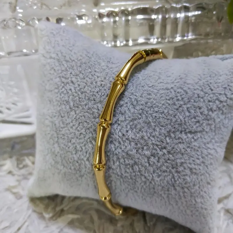 Gelang Bangle Titanium Motif Bambu Keramik - Perhiasan Pengganti Emas - Perhiasan Wanita - Aksesoris Wanita 6