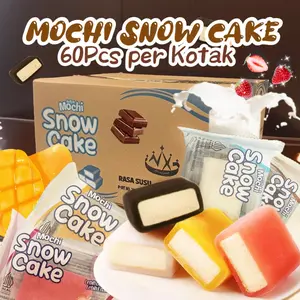 【COD】 60PCS Mochi Snow Cake 1 Kotak Kue Mochi Nagasaki 4 Rasa Mix Mochi Cake Susu Coklat,Mangga, Stroberi  Ice Skin Cake Kue Bulan Lembut Manis Creamy Premium Kekinian / Snack / Dessert/ Hadiah / Pesta / Lebaran / Keluarga / Kue Spesial / Camilan Sehat
