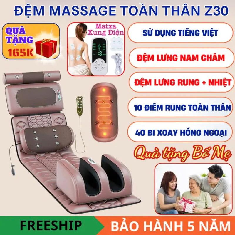 Đệm Massage Toàn Thân Z30, Ghế Nệm Thảm Mát Xa, Máy Massage Lưng Và Cột Sống Cổ Vai Gáy