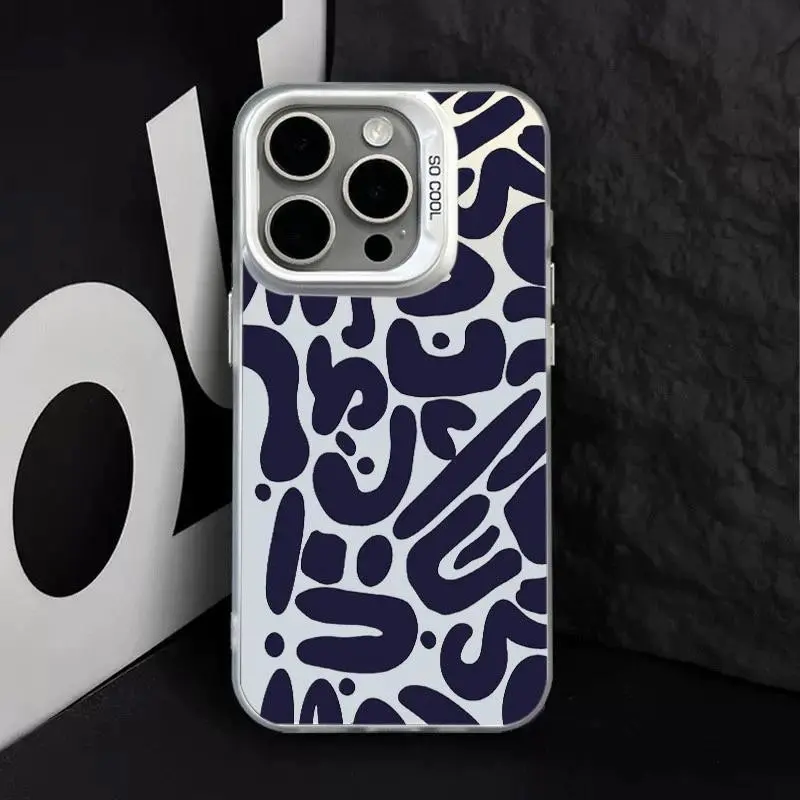 【COD】 Alphabet pattern Premium Matte Hard Casing iPhone 16 pro max 16 plus 15 Pro Max 15 Plus 11 Pro Max 7 Plus 12 Pro Max 13 Pro 14 8 Plus XR XS 14 Pro XS Max 13 Pro Max 11 Pro 12 Pro 14 Pro Max 14 Plus case 2