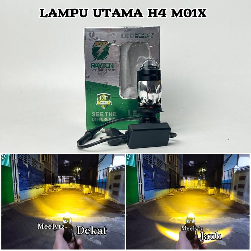 Product Introduction of Lampu utama Led RTD M01X Mini Projector H4 cut off motor mobil 16