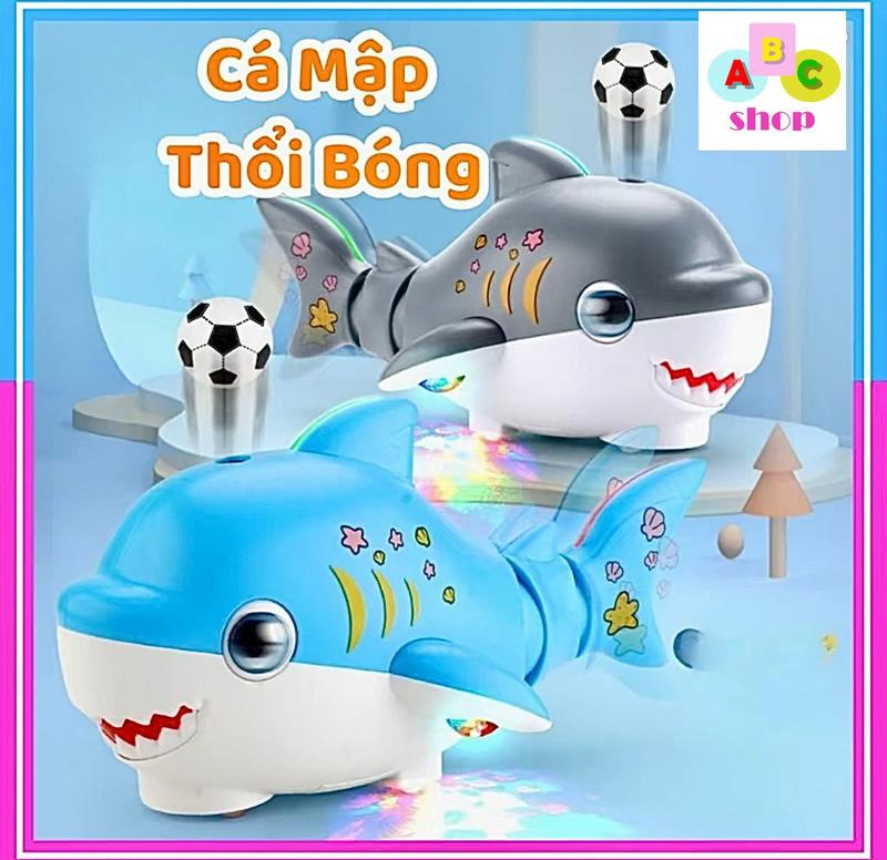 Đồ chơi Cá Heo, Cá Mập thổi bóng bay đu đưa, có nhạc , đèn led