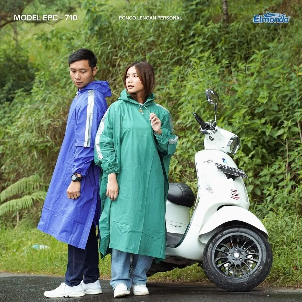Jas Hujan Ponco Lengan Dewasa Elmondo EPC710 High Quality Tahan Air Poncho