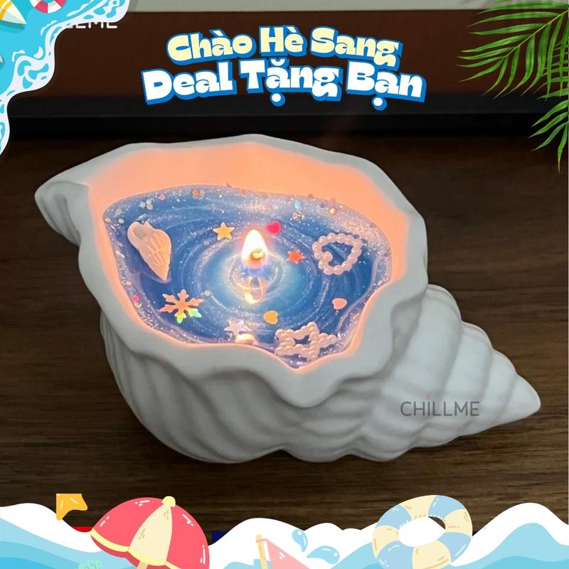 Nến thơm tealight mini hình vỏ sò handmade quà tặng sinh nhật cho nữ người yêu bạn bè dễ thương