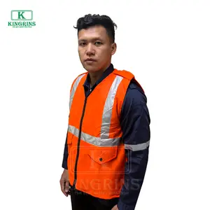 Rompi parkir / rompi juru parkir parasut busa Orange / rompi proyek busa orange