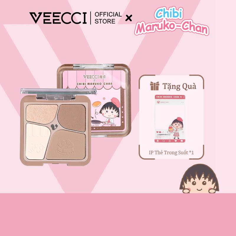 VEECCI X Chibi Maruko-Chan Bảng Phấn Bắt Sáng Và Tạo Khối Tự Nhiên Lâu Trôi Chống Nước 8.6g