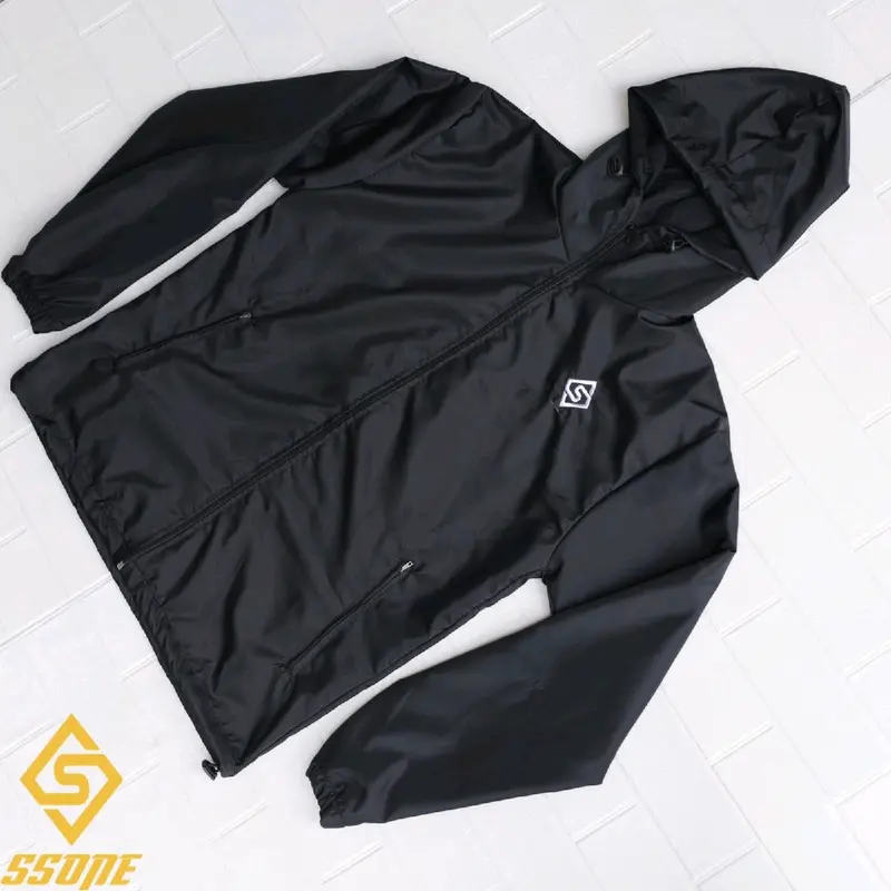 jaket sport pria waterproof/ jaket prasut bahan despo logo bordir komputer sport Futsal 4