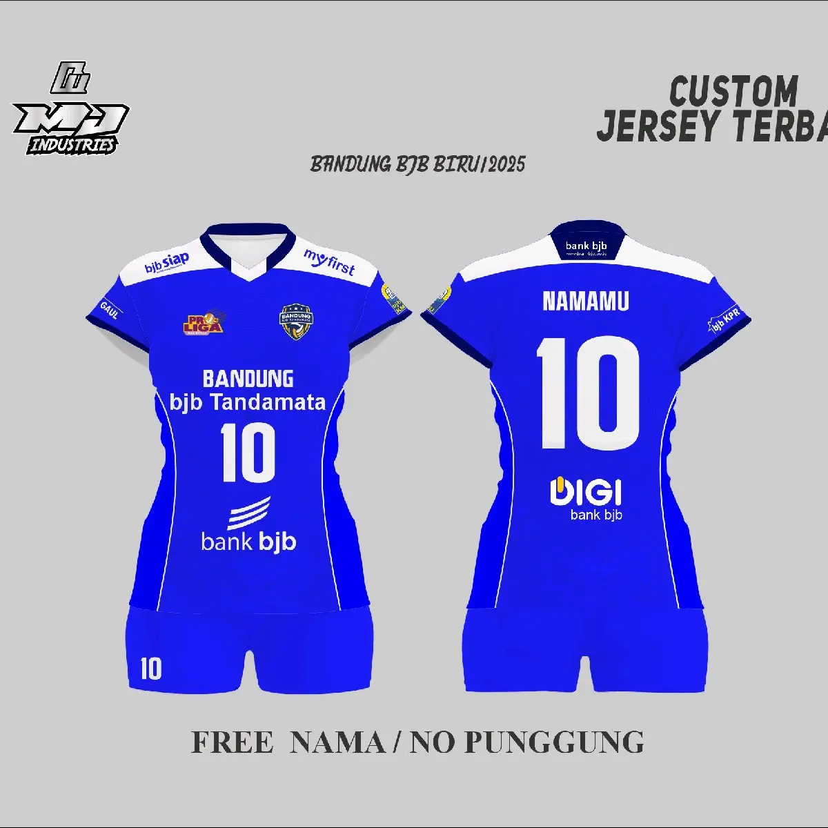 KAOS JERSEY VOLI BJB TANDAMATA 2025 CUSTOM NAMA DAN NOMOR Sport