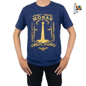 DARIMONAS BAJU MONAS - ATASAN DEWASA MONAS BAHAN KATUN PREMIUM WARNA NAVY - KAOS MONAS ELEGAN & ADEM UNTUK DAILY WEAR
