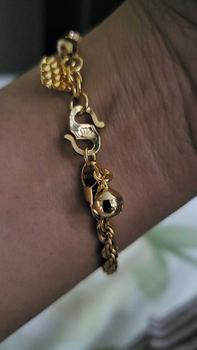 Product Review of Suasa Rope Bracelet Gold Plated 10cm-22cm Gold Plated Bracelet from D**🍉 0