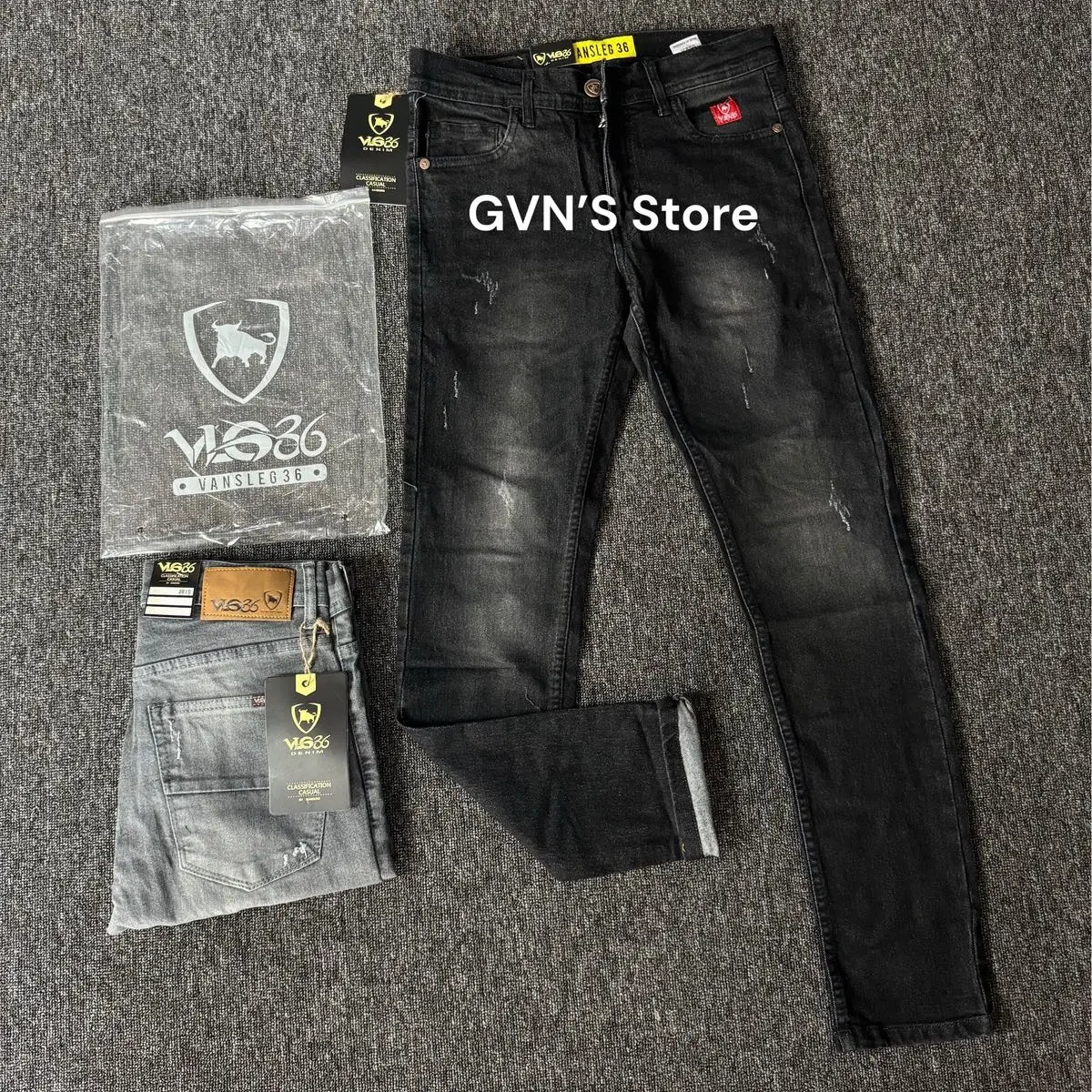 27-33 Celana robek  Jeans Panjang Pria Slimfit Distro Stretch Korean Style Denim Nyaman - Gvn's Store Skinny Hitam Melar Biru Cowok