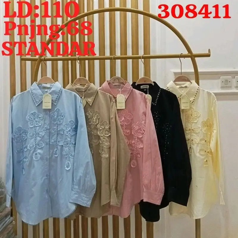 Safriani lhokseumawe Atasan wanita kekinian free size quality premium lengan panjang bahan katun Baju Casual 0