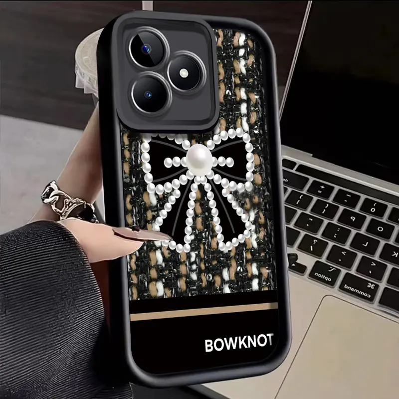 Casing Hp Realme C53 Realme C51 Realme Narzo N53 Realme Note 50 Case pola perhiasan pita Kesing HP pelindung silikon ganda Softcase pelindung silikon baru Casing